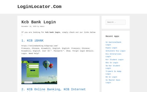 Kcb Bank Login - LoginLocator.Com