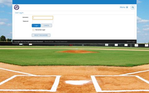User Log In - Kingwood Forest Cove Area Youth Baseball
