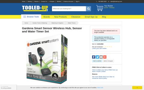 Gardena Smart Sensor Wireless Hub, Sensor and Water ...
