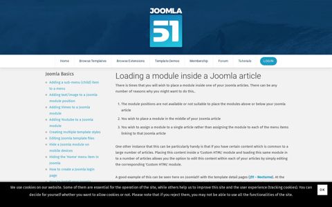 Loading a module inside a Joomla article - Joomla51
