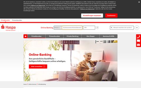 Online-Banking und Online-Brokerage - Haspa