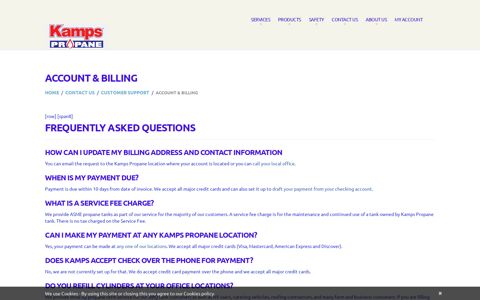 Account & Billing | Kamps Propane