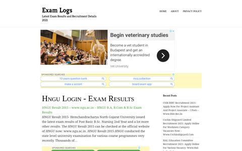 Hngu Login | Exam Logs