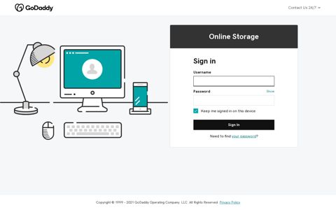 Online Storage - Sign In
