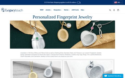 Personalized Fingerprint Jewelry by Legacy Touch ...