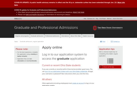 Graduate admissions, regular application | Apply | Graduate ...