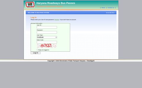 Welcome to Bus Pass System - Haryana Roadways Bus Passes