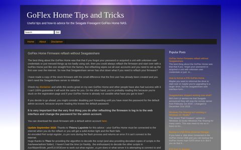 GoFlex Home Firmware reflash ... - GoFlex Home Tips and Tricks