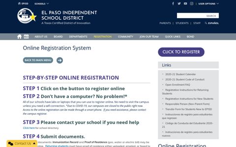 Online Registration / How to Register - episd