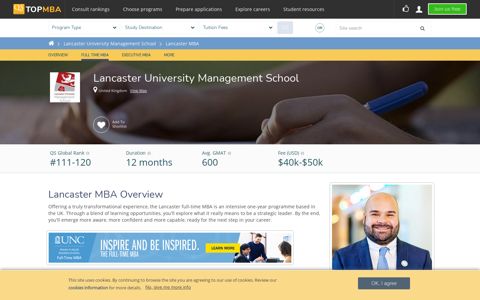 Full Time MBA from Lancaster University Management School ...