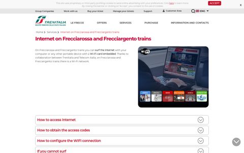 Internet on Frecciarossa and Frecciargento trains - Trenitalia
