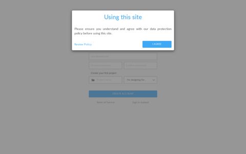 Sign up / Sign in - Fluid UI