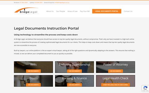 Legal Documents Instruction Portal - Bridge Legal