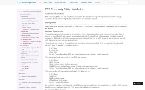 ECS Community Edition Installation — ECS ...
