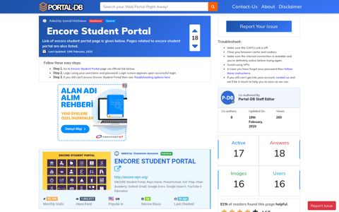 Encore Student Portal