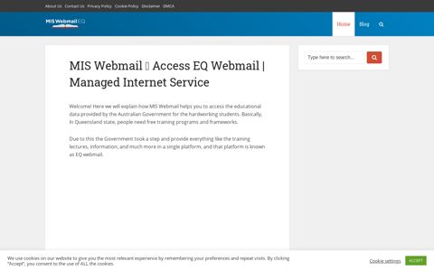 MIS Webmail 🥇 Access EQ Webmail | Managed Internet Service