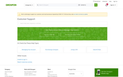 Customer Support - Groupon