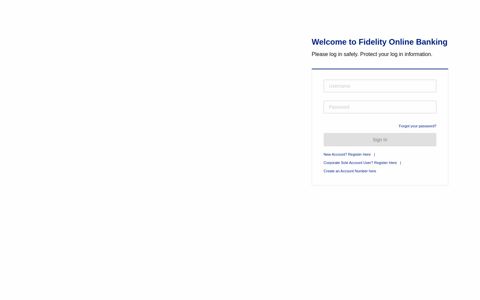 Fidelity Online Banking