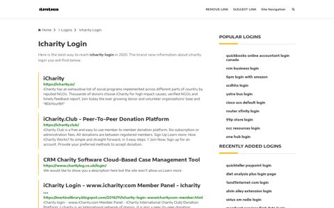 Icharity Login ❤️ One Click Access
