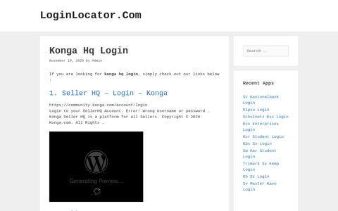 Konga Hq Login - LoginLocator.Com