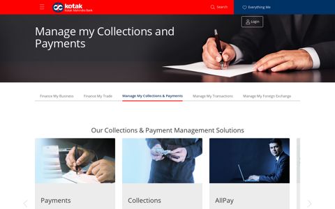 Manage Collection & Payments - Corporate Solutions - Kotak ...