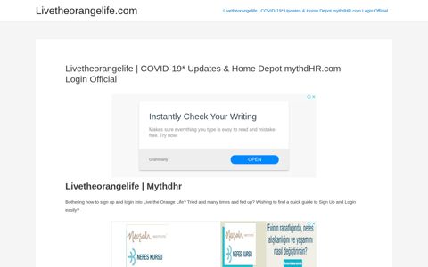 Livetheorangelife | COVID-19* Updates & Home Depot ...