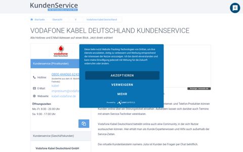 Vodafone Kabel Deutschland Hotline | Die aktuelle ...