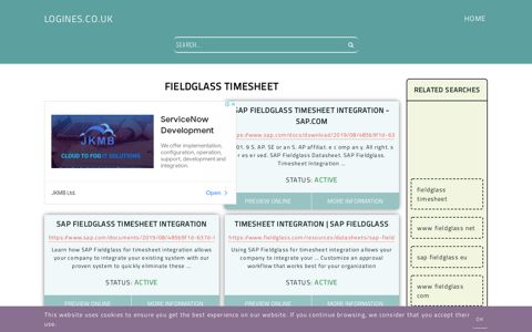 fieldglass timesheet - General Information about Login