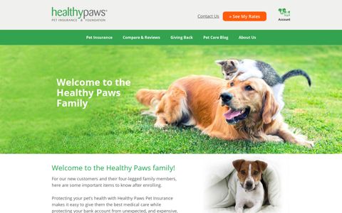 Enrollment: Welcome | Healthy Paws Pet Insurance