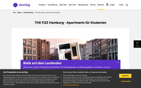 THE FIZZ Hamburg - Apartments für Studenten - Einstieg