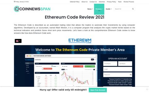 Ethereum Code Review 2020 – Is It a Scam or Legit? Read ...