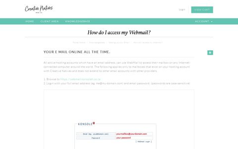 How do I access my Webmail? - Knowledgebase - Creative ...