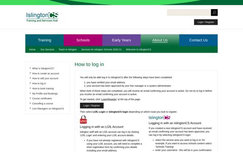 How to log in | IslingtonCS