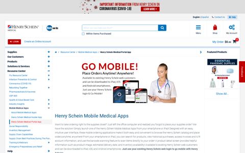 Henry Schein Medical Portal App