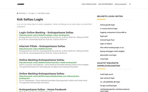 Ksk Soltau Login | Allgemeine Informationen zur Anmeldung