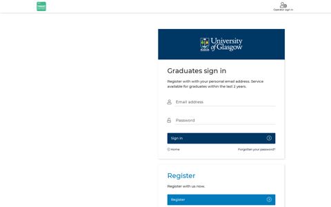 Graduates sign in - University of Glasgow - TARGETconnect