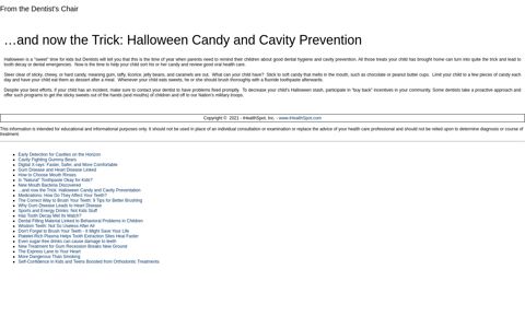…and now the Trick: Halloween Candy and Cavity Prevention ...