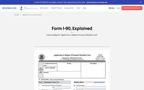 What Is the USCIS I-90 Form - Boundless Immigration