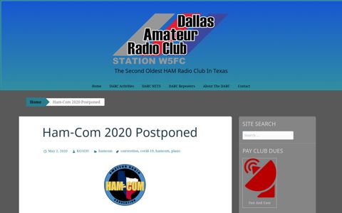 Ham-Com 2020 Postponed |