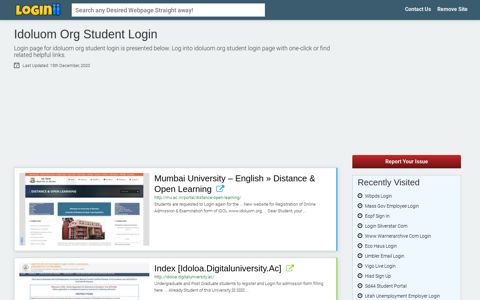 Idoluom Org Student Login - Loginii.com