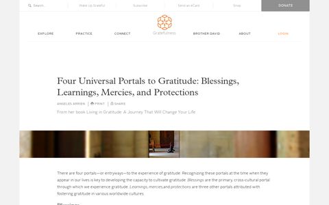 Four Universal Portals to Gratitude: Blessings, Learnings ...
