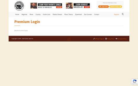 Premium Login - GuitarJamz - Premium Lessons