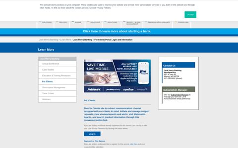 For Clients Portal Login and Information - Jack Henry Banking