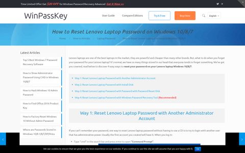 4 Simple Ways to Reset Lenovo Laptop Password on ...