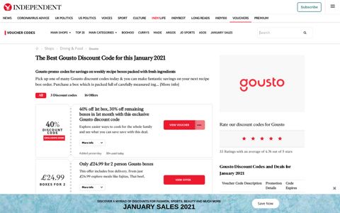 Gousto Discount Code | 10% off in Dec | The Independent