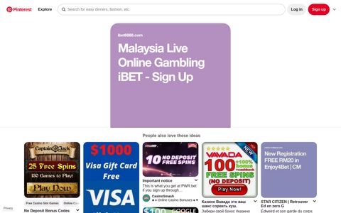 Malaysia Live Online Gambling iBET - Sign Up - Pinterest