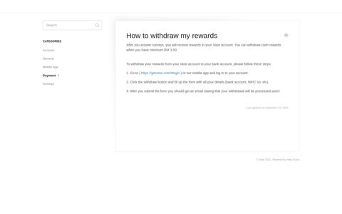 How to withdraw my rewards - Vase Knowledge Base