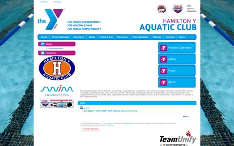 Hamilton YMCA Aquatic Club : - TeamUnify
