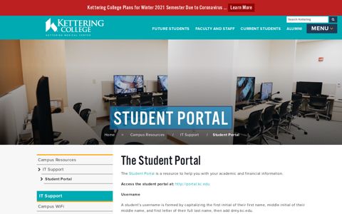 Student Portal - Kettering College
