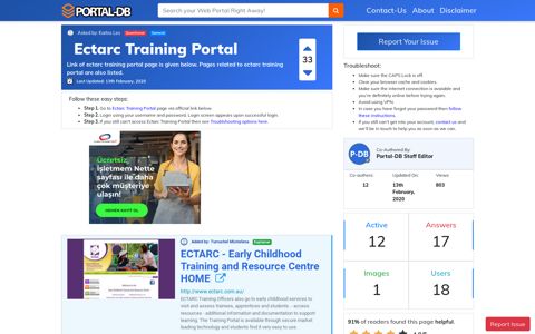 Ectarc Training Portal